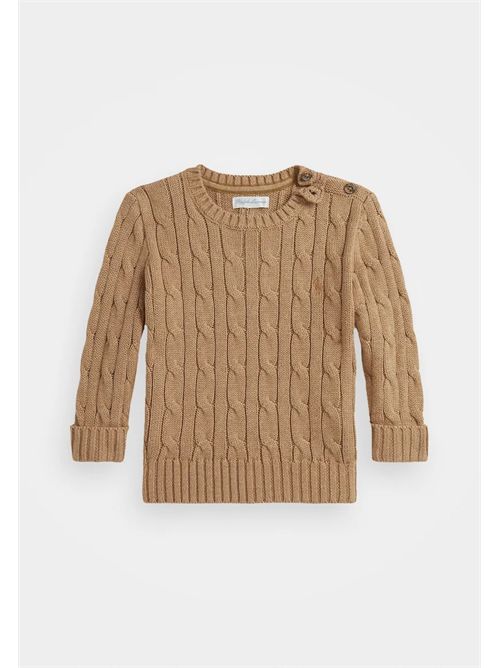 Maglia trecce beige RALPH LAUREN | 320702674074CAMMELLO BLU